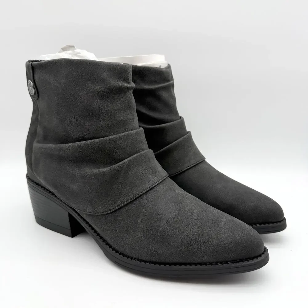 Blowfish Malibu Womens Riley Ankle Bootie US 10 M EU 40.5 Black Vegan Suede NIB